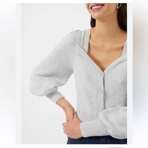 French Connection Libby Vhari Cardigan Button Front Cardigan in Eggplant